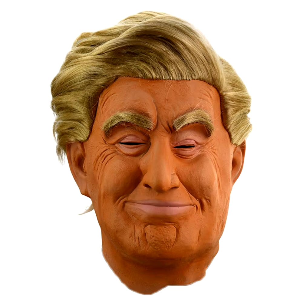 Trump Latex Full Head Face American Former President Mask Halloween Cosplay Head Cover Donald Trump Presidential Cosplay